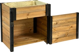 dobar Rollbarer Gartenschrank mit Wolle Abmessungen ca.: 60x40x62 cm schwarzer Eckschutz 