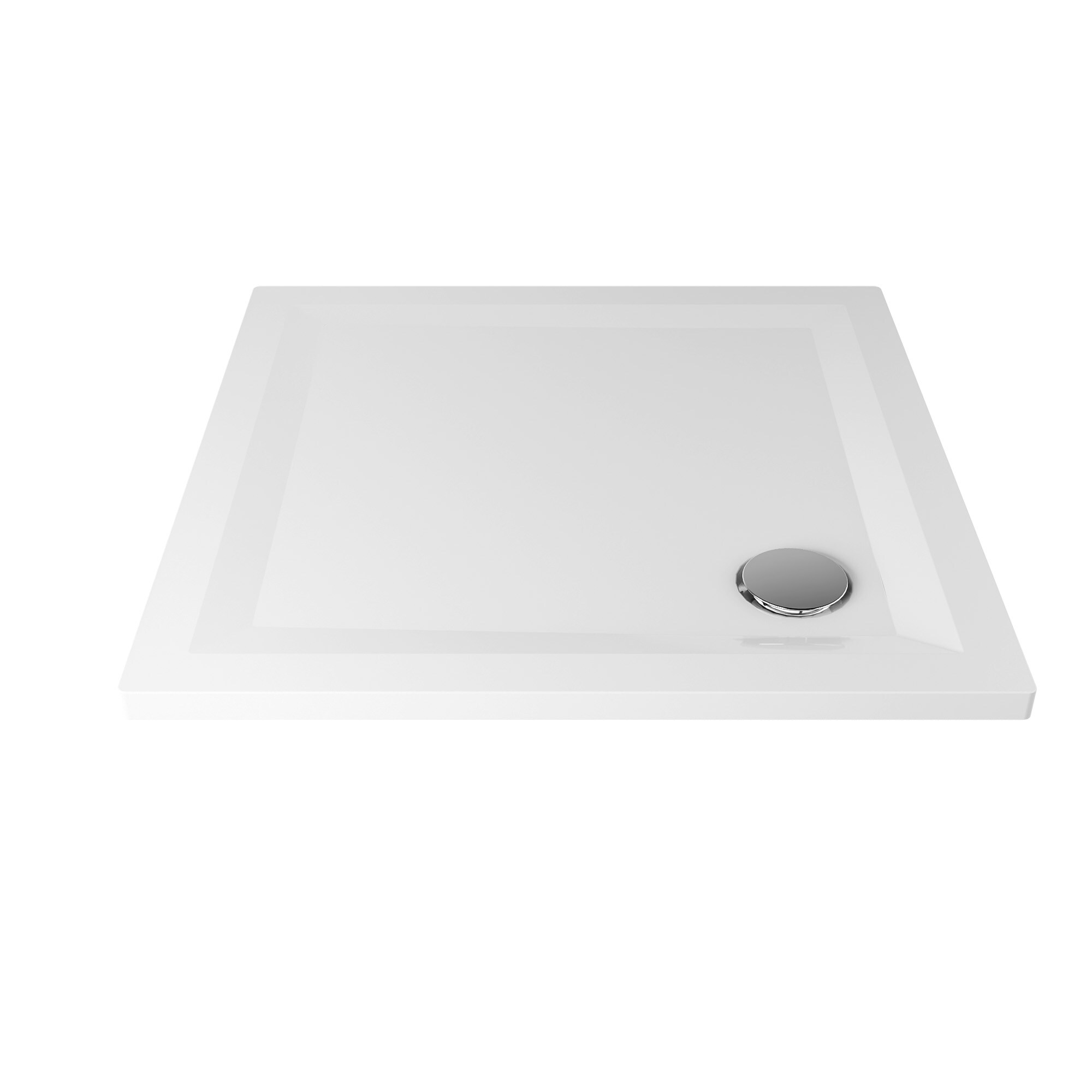 Breuer Flat Line Design 1000/1000 Weiss  Quadratduschwanne 