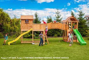 FUNGOO MAXI SET Spielturm Klettergerüst SIZED PLAZA 