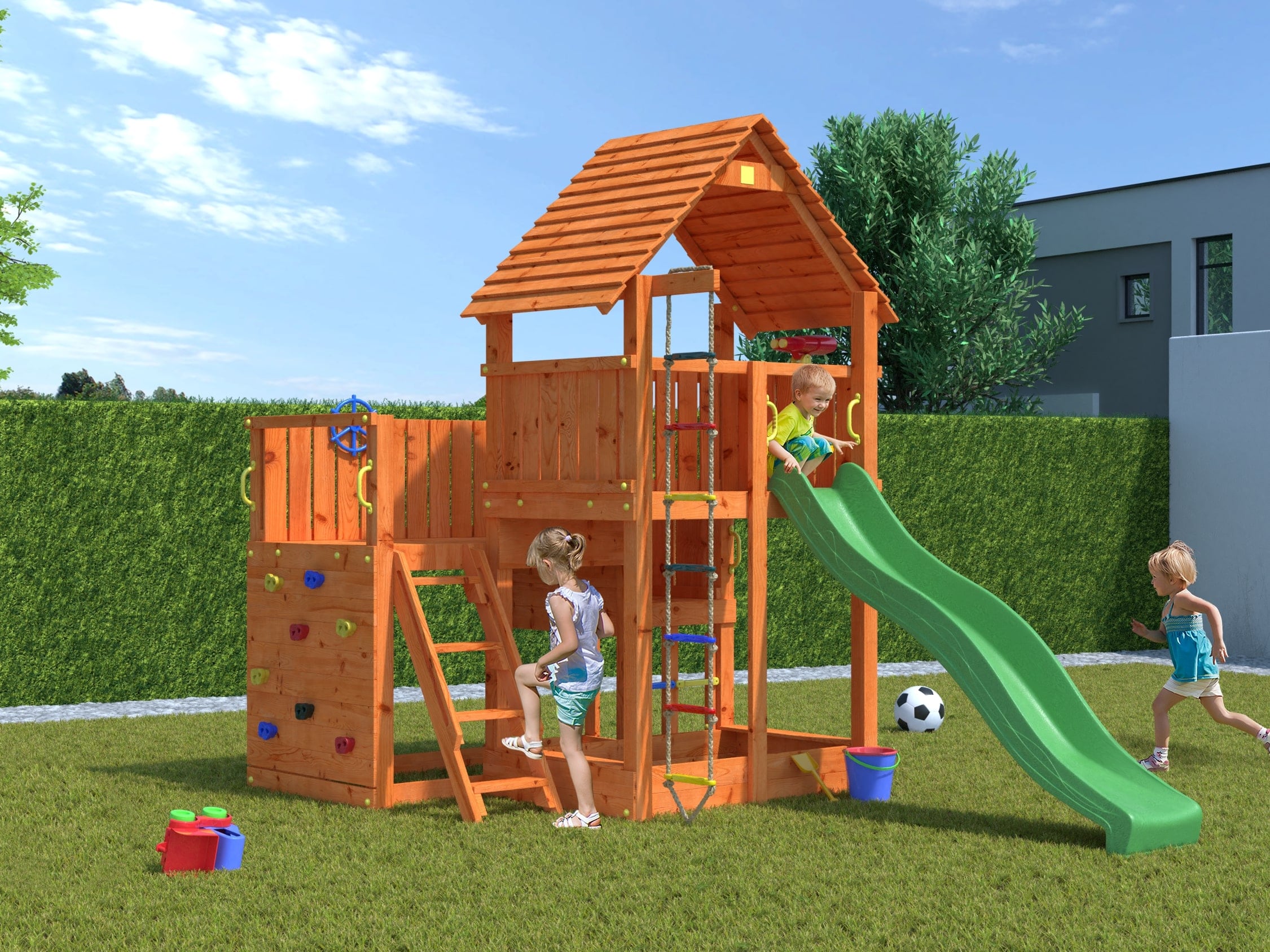 FUNGOO Spielturm Kletterger&uuml;st BIG LEADER 