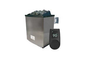 Karibu Sparset Saunaofen 9 kw finnisch + Steuergerät huum "uku wifi" mit App Steuerung 