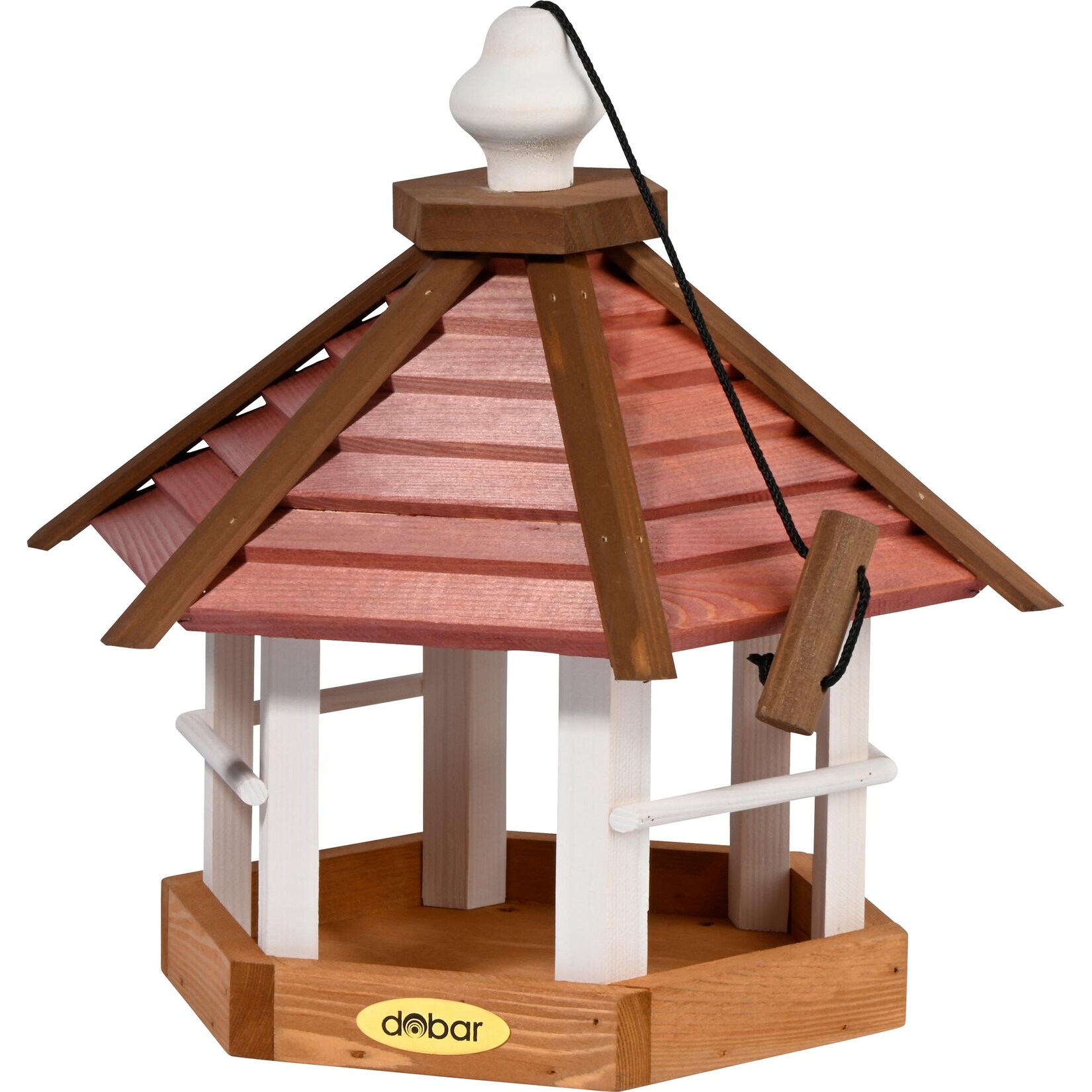 dobar großes Vogelhaus "Herbstfrüchte" zum Aufhängen, Futterhaus für Wildvögel, ca.: 33,5x29x34 cm
