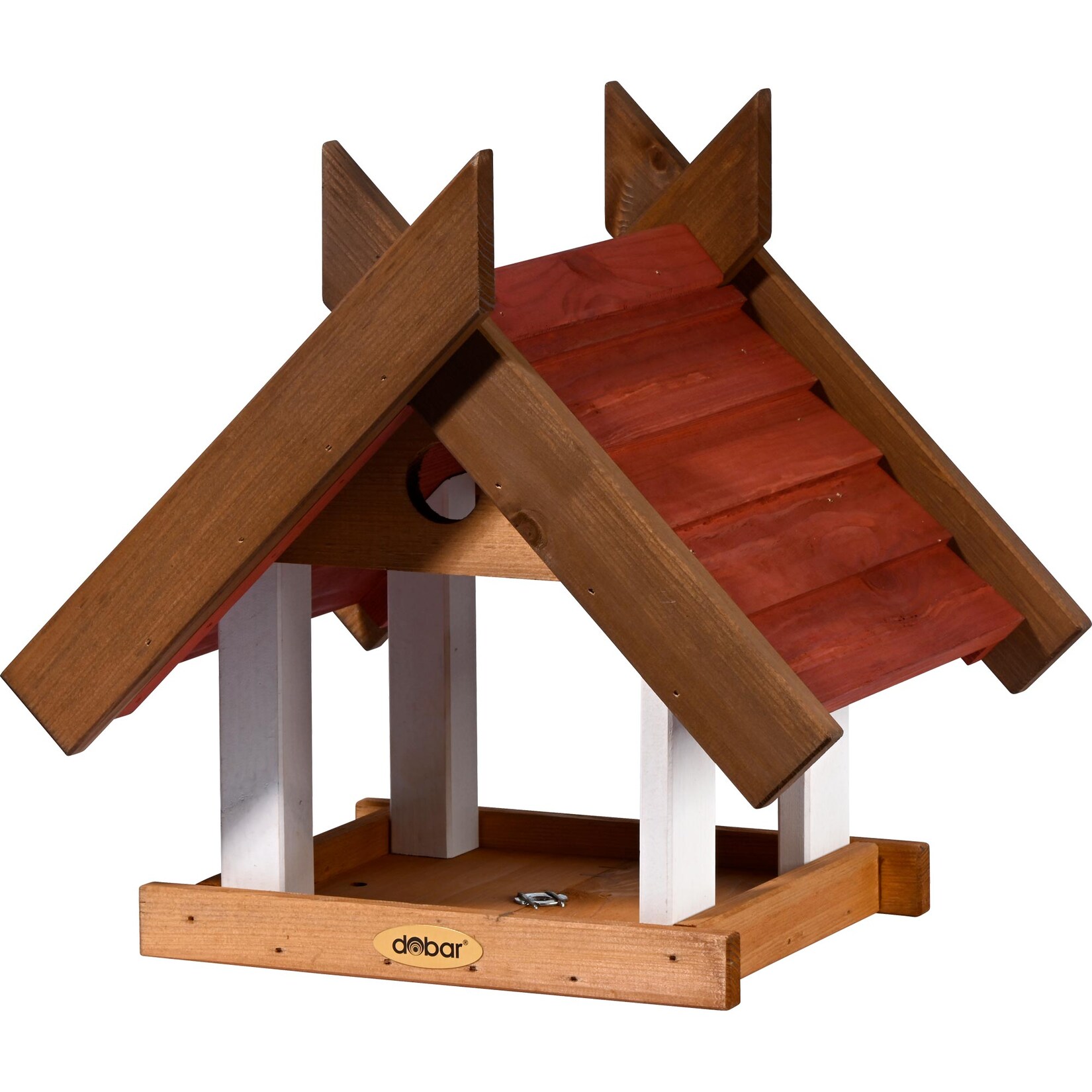 dobar großes Vogelhaus "Herbstfrüchte" zum Aufhängen, Futterhaus für Wildvögel, ca.: 33,5x29x34 cm