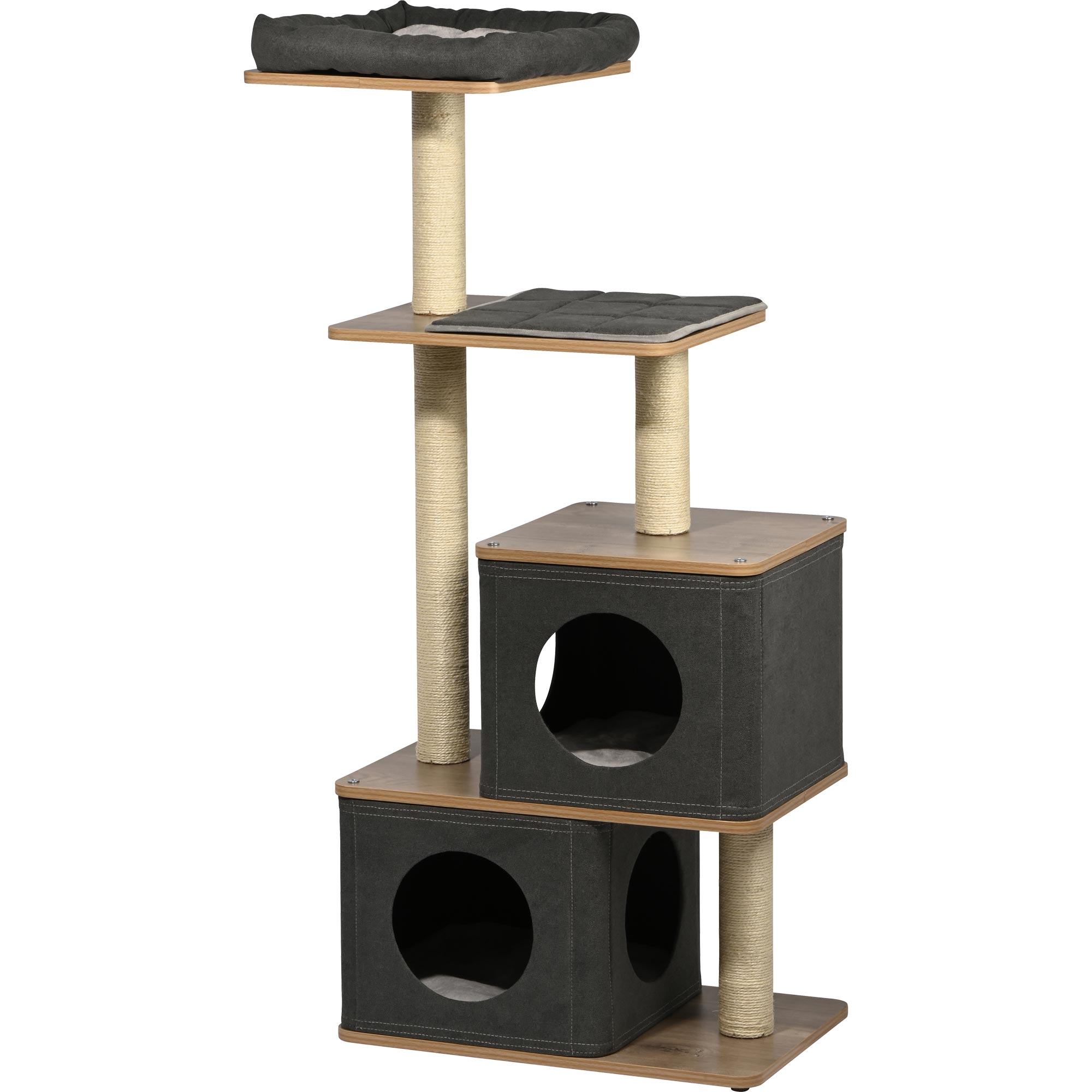 dobar Kratzbaum "Hannah" mit Kuschelh&ouml;hle  - 58 x 38 x 133 cm 