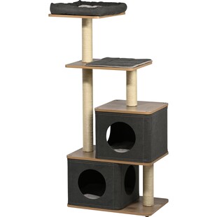 dobar Kratzbaum "Hannah" mit Kuschelhöhle  - 58 x 38 x 133 cm 