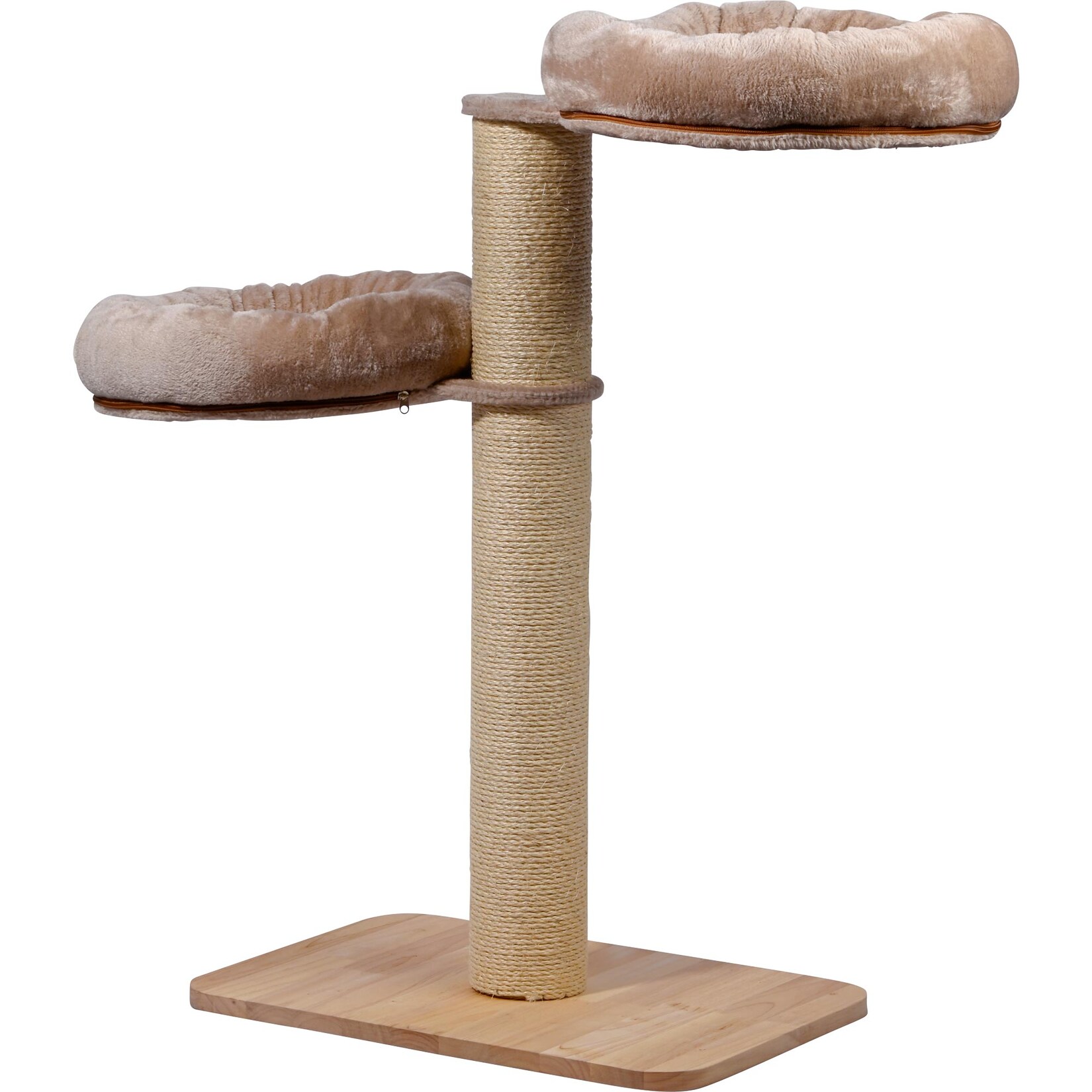 dobar Kratzbaum "Sleepy" aus Holz, Maße ca.: 40 x 100 x 90 cm - Cappuccino