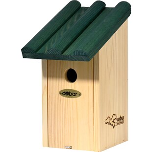 dobar VOBU-Nistkasten Spitzdach für Zaunkönig aus Holz, 16x16,x5x28 cm 