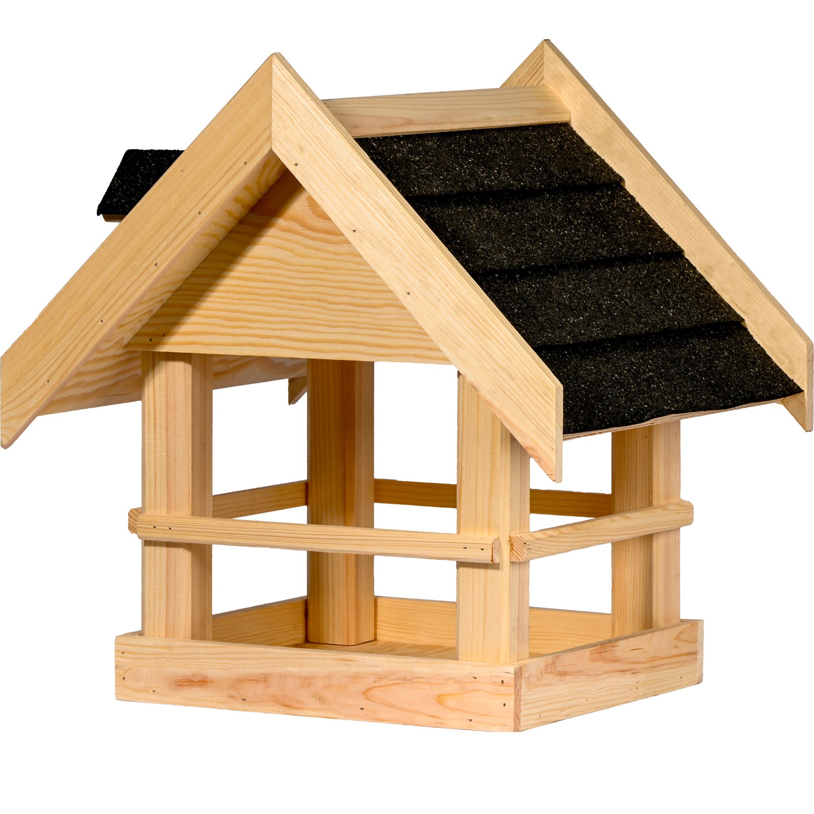 dobar Vogelhaus "Zwart" aus Massivholz, ca.: 40x34,5x23,5 cm