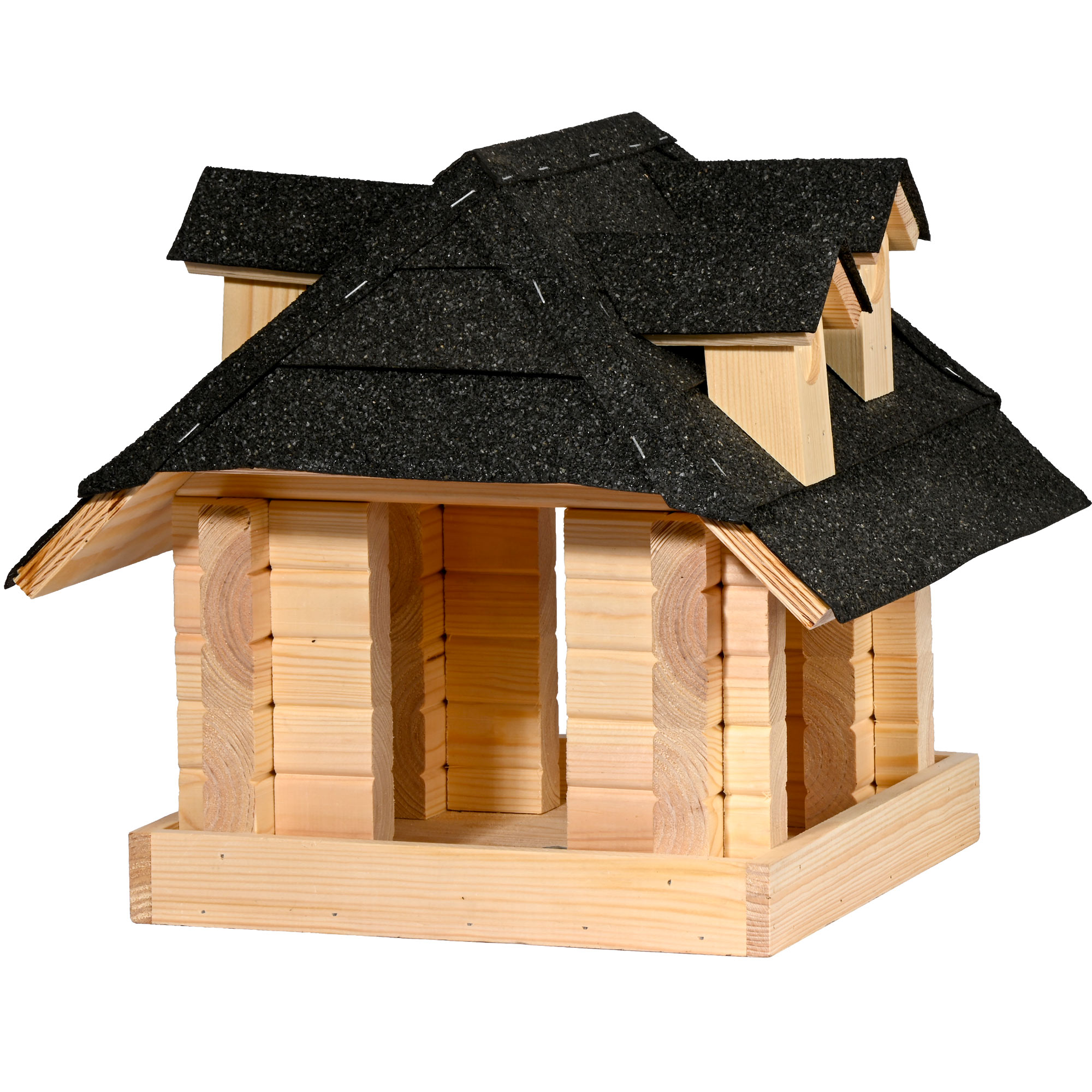 dobar Vogelhaus "Zwart" aus Massivholz, ca.: 40x34,5x23,5 cm 