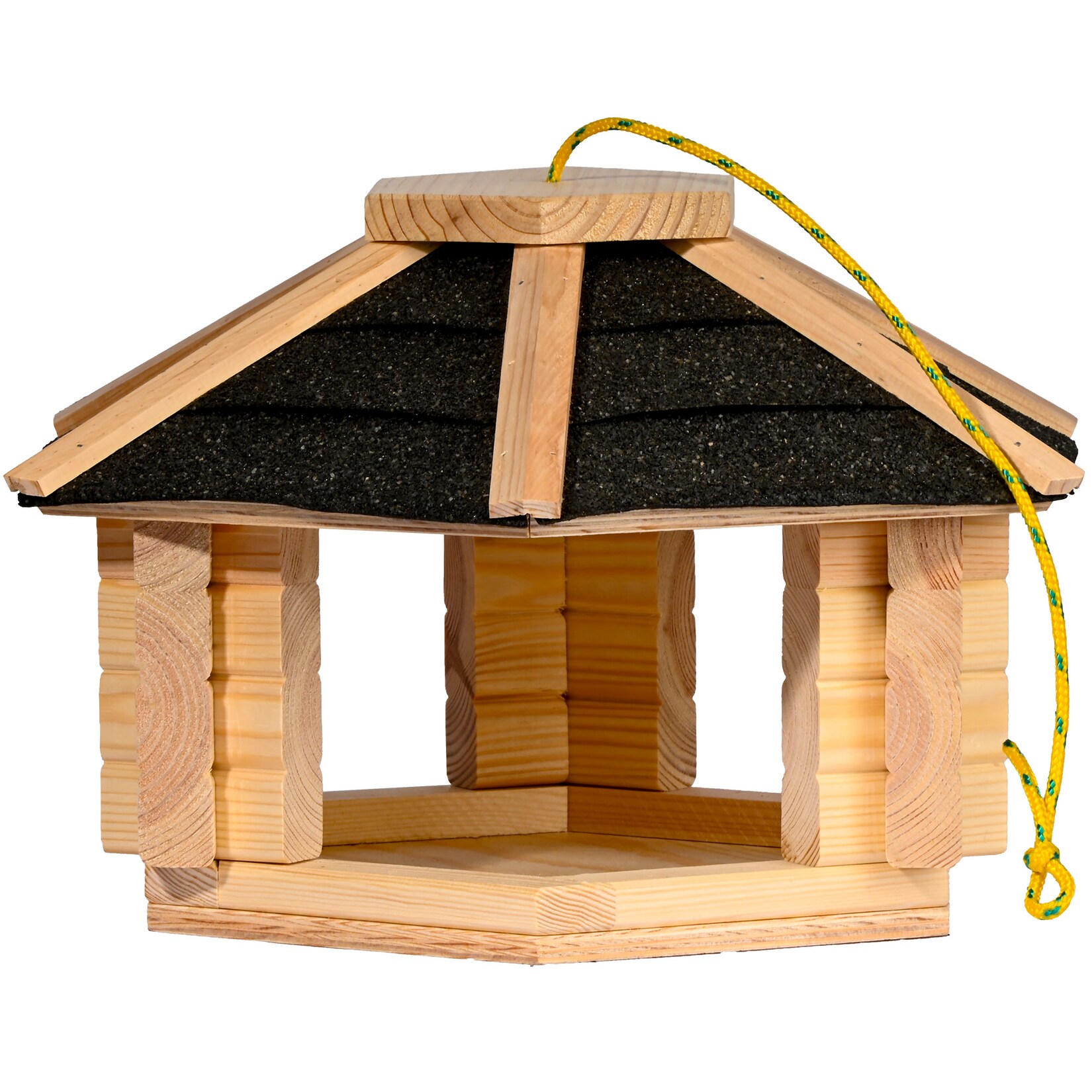 dobar Vogelhaus "Zwart" aus Massivholz, ca.: 40x34,5x23,5 cm