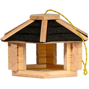 dobar Vogelhaus "Zwart" aus Massivholz, ca.: 40x34,5x23,5 cm 