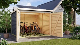 Karibu Fahrradgarage 4 Plätze mit Solaranlage 