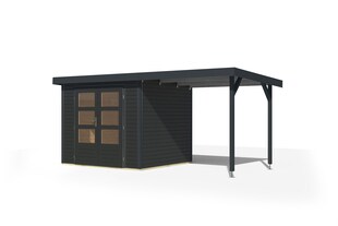 Karibu Gartenhaus Hollywood in versch. Größen und Farben, opt. mit Anbaudach 