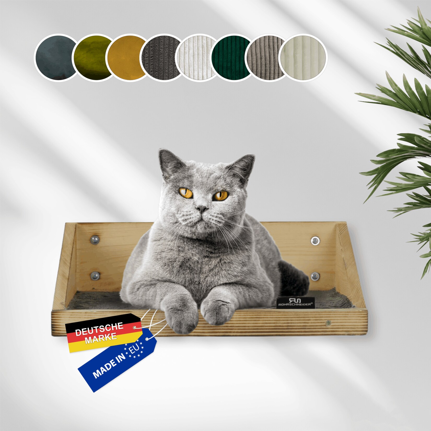 Wandmulde geflammt+ Stoffeinlage Cord breit taupe