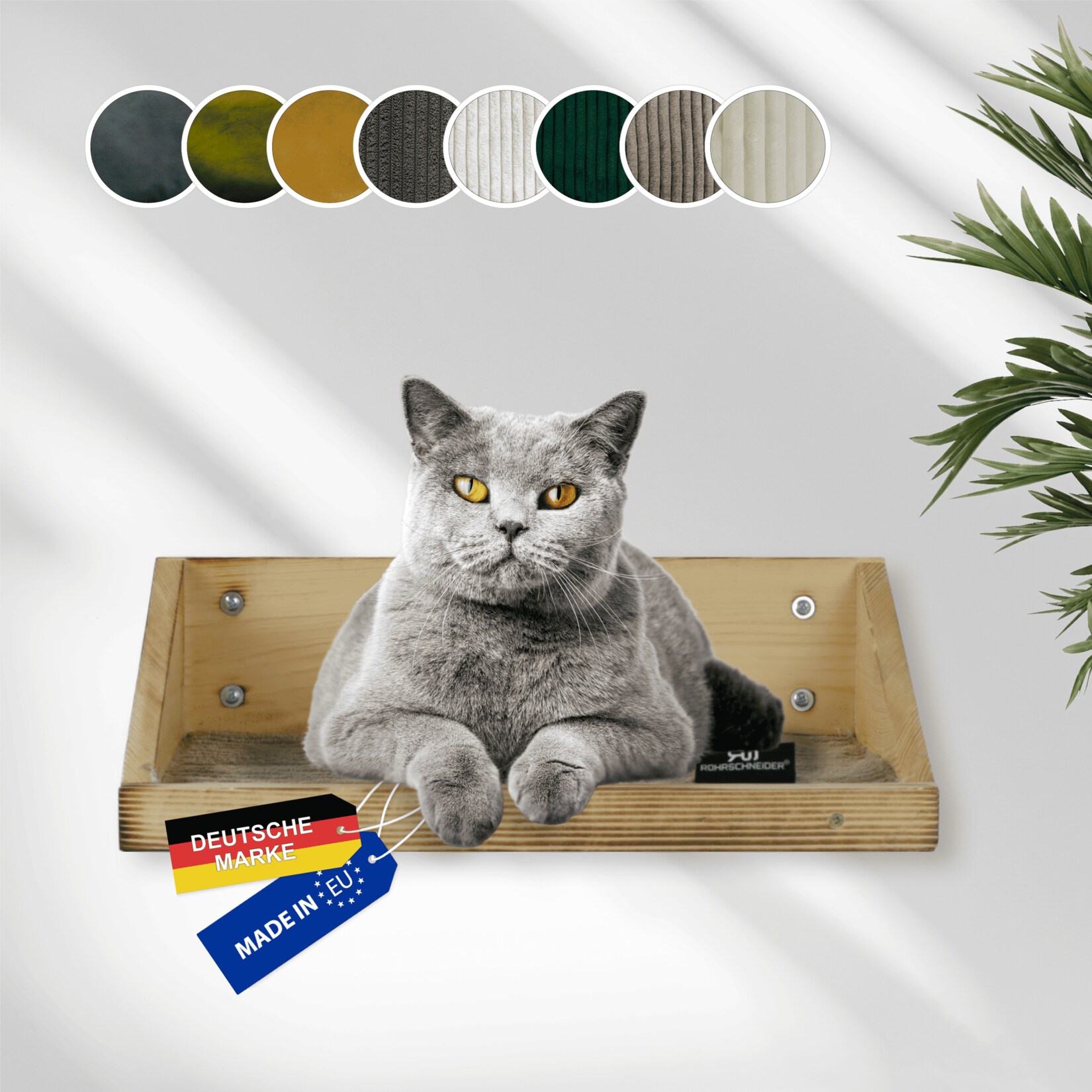 Wandmulde geflammt+ Stoffeinlage Cord breit taupe