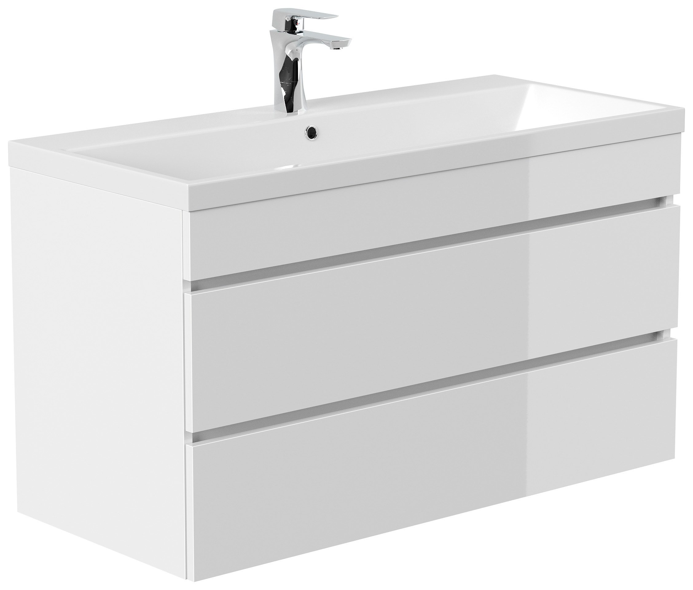 Badm&ouml;bel Fellini 100 SoftClose mit grifflosen Schubladen in versch. Ausf&uuml;hrungen 