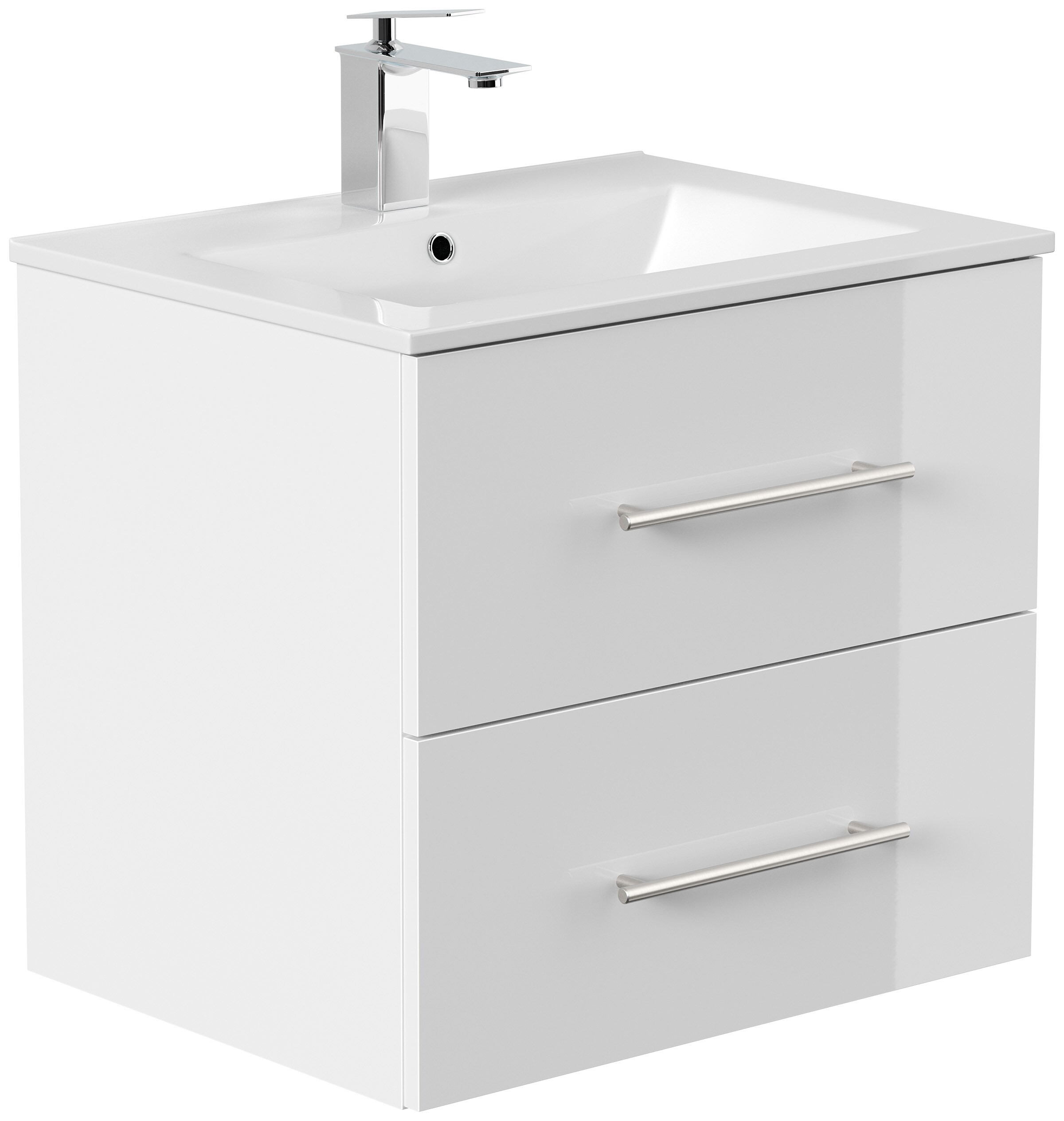 Badm&ouml;bel Homeline 60 weiss hochglanz 