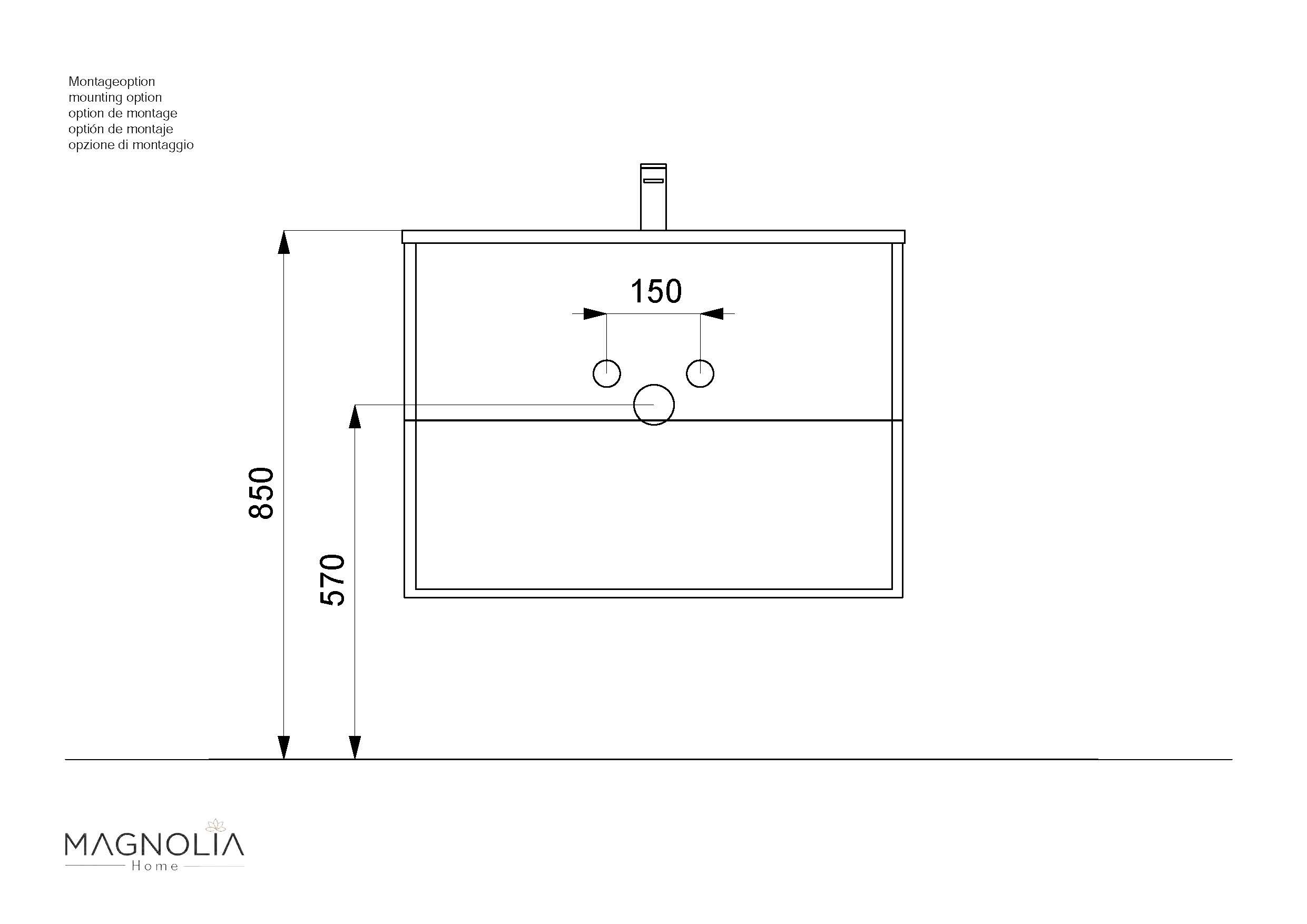Badm&ouml;bel Homeline 80 weiss hochglanz 