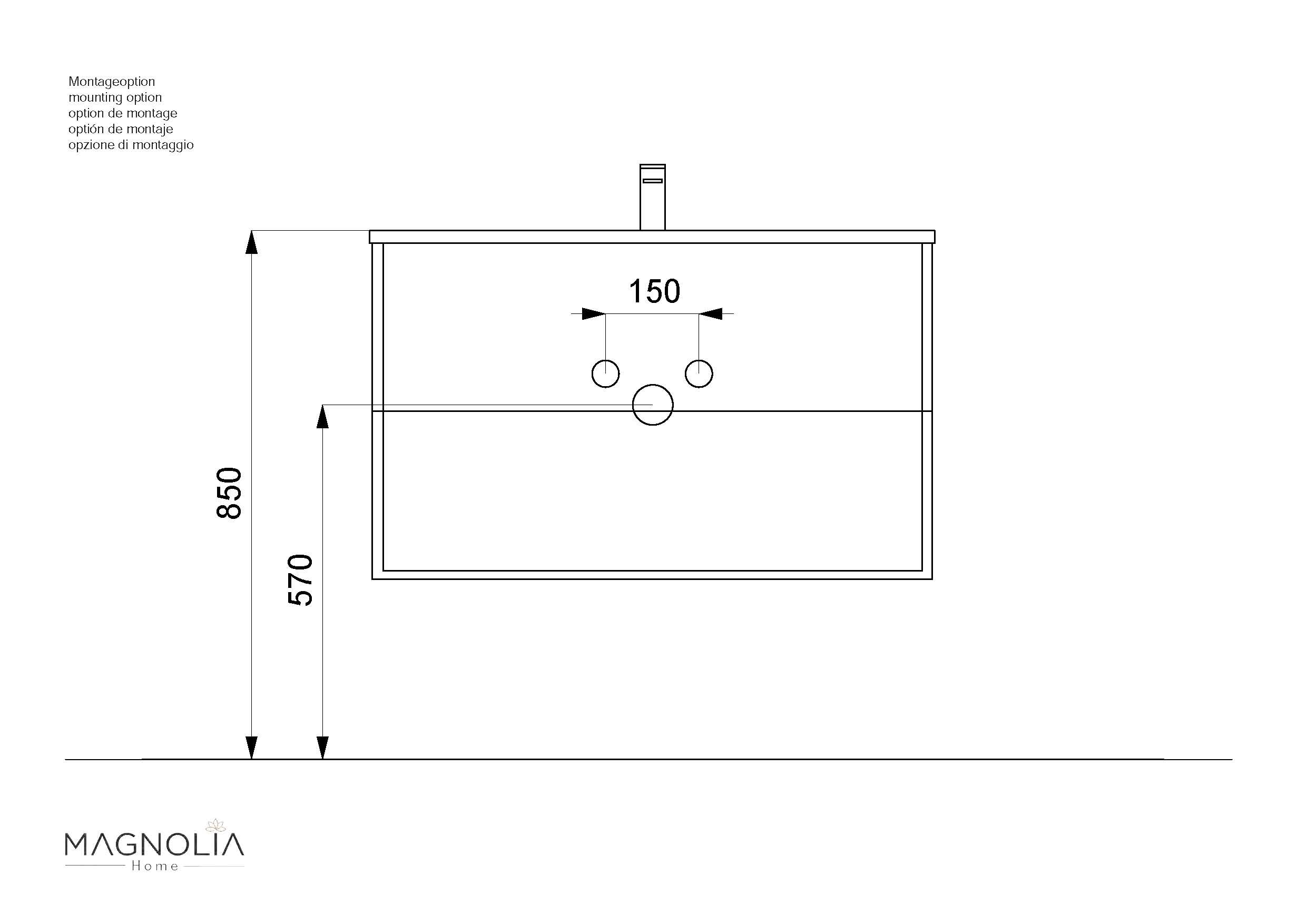 Badm&ouml;bel Homeline 90 weiss hochglanz 