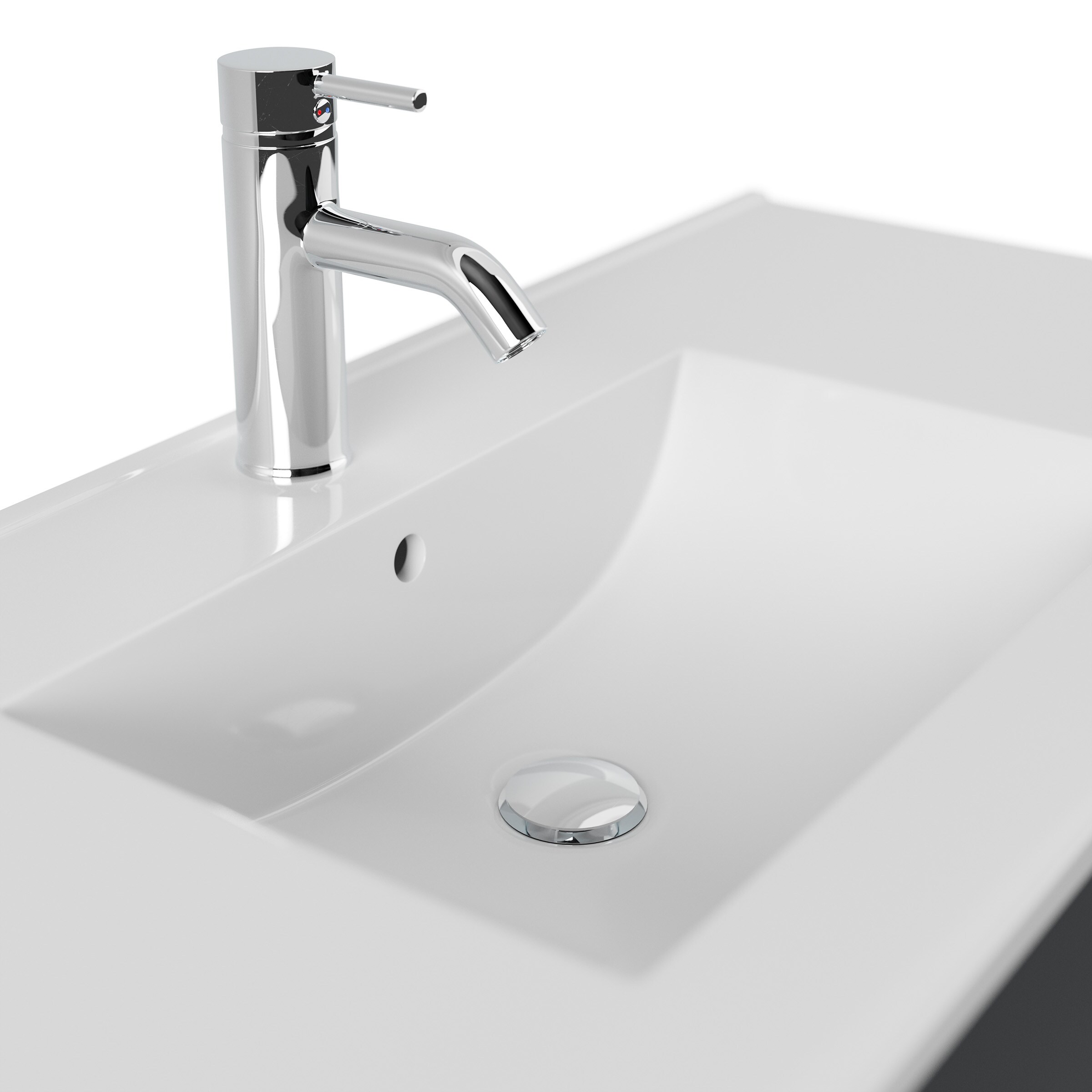 Badm&ouml;bel Homeline 100 weiss hochglanz 