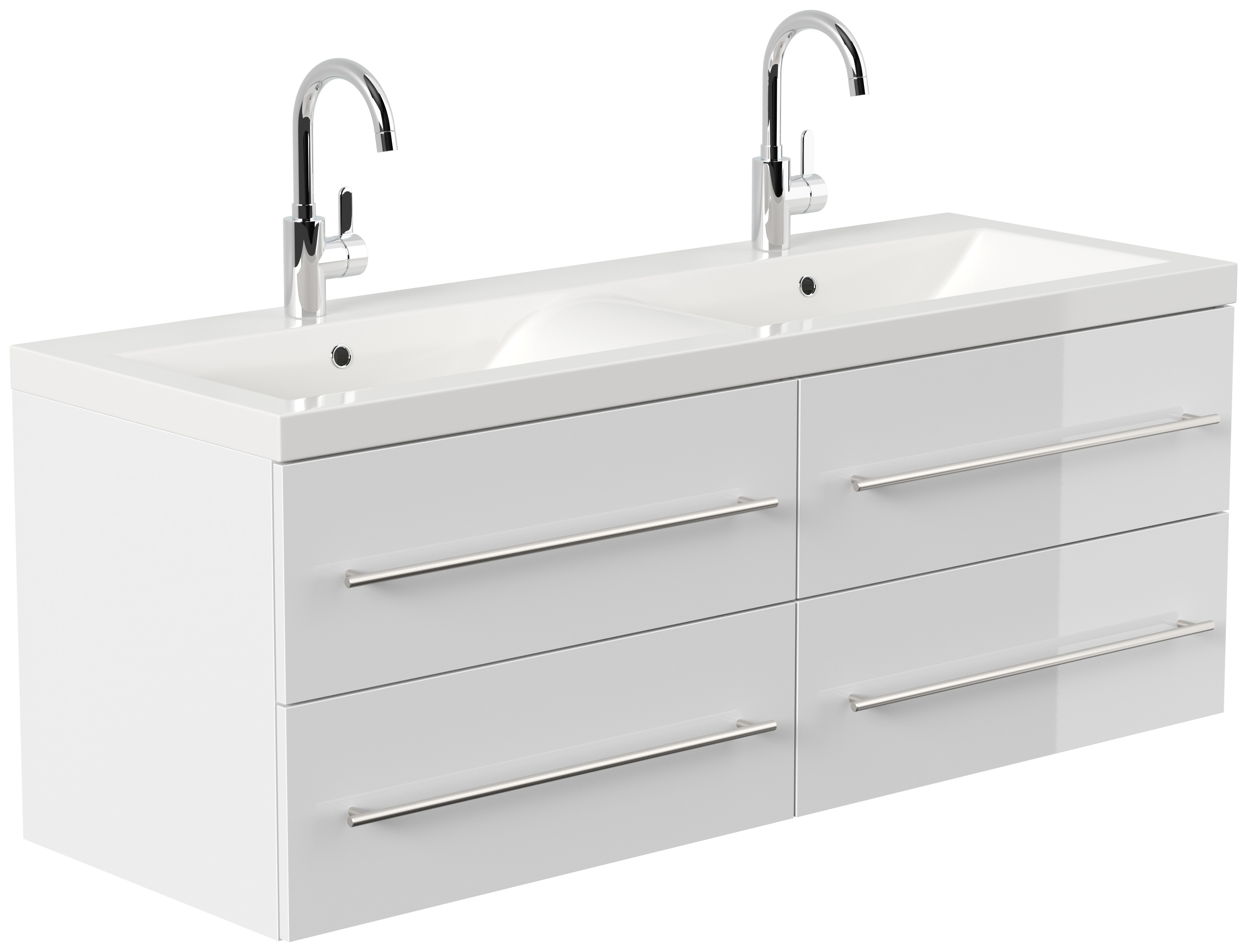 Badm&ouml;bel Aurelion XL weiss hochglanz 