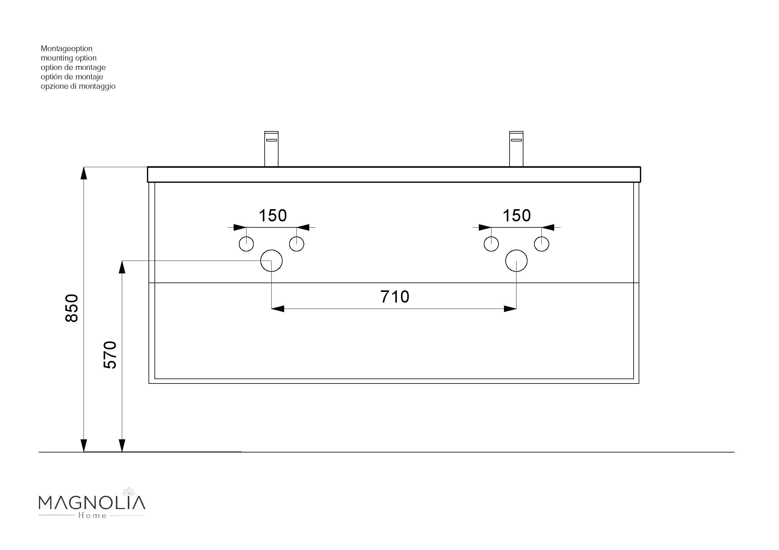Badm&ouml;bel Aurelion XL weiss hochglanz 