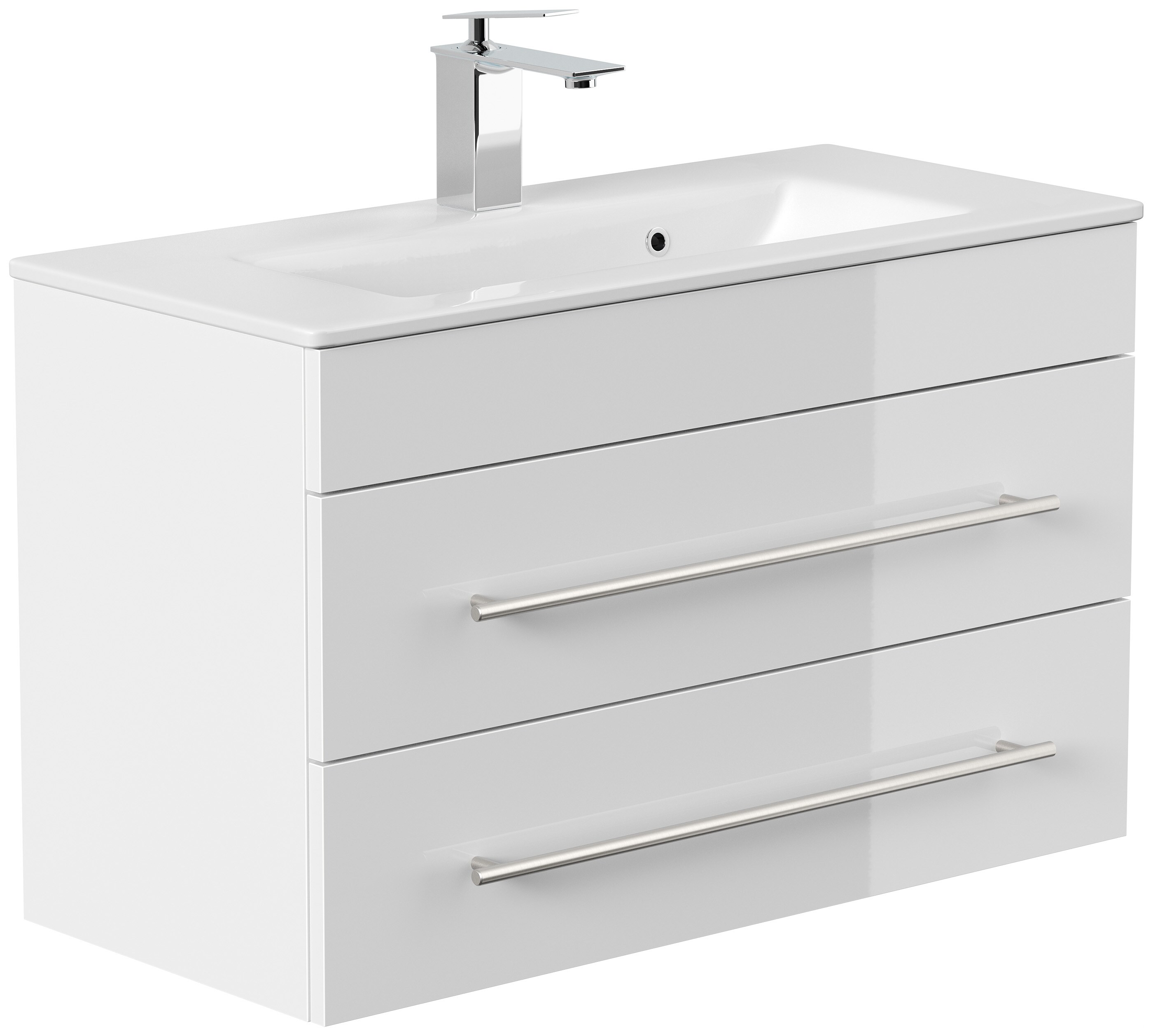 Badm&ouml;bel Portus 800 SlimLine weiss hochglanz 