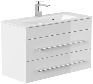 Badmöbel Portus 800 SlimLine weiss hochglanz 