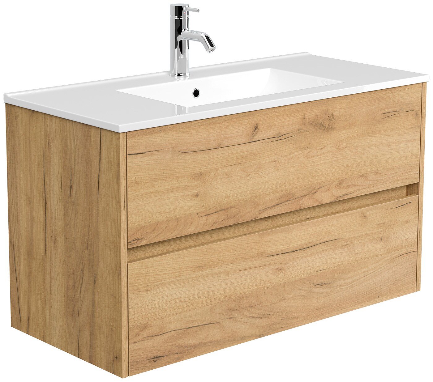 Badm&ouml;bel Limes & Waschtisch 100 cm 2 Greifraum SoftClose Ausz&uuml;ge Grafit 