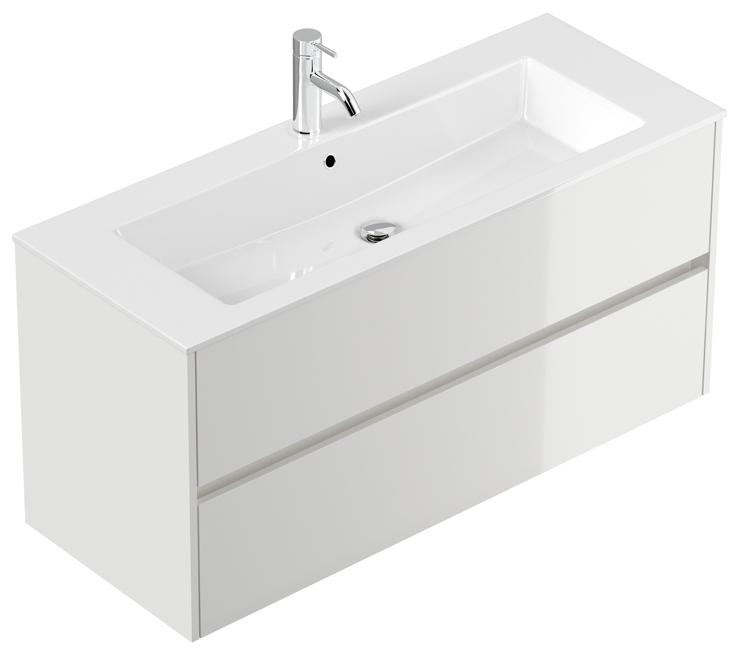 Badm&ouml;bel Limes & Waschtisch 120cm 2 Greifraum SoftClose Ausz&uuml;ge wei&szlig; Hgl 