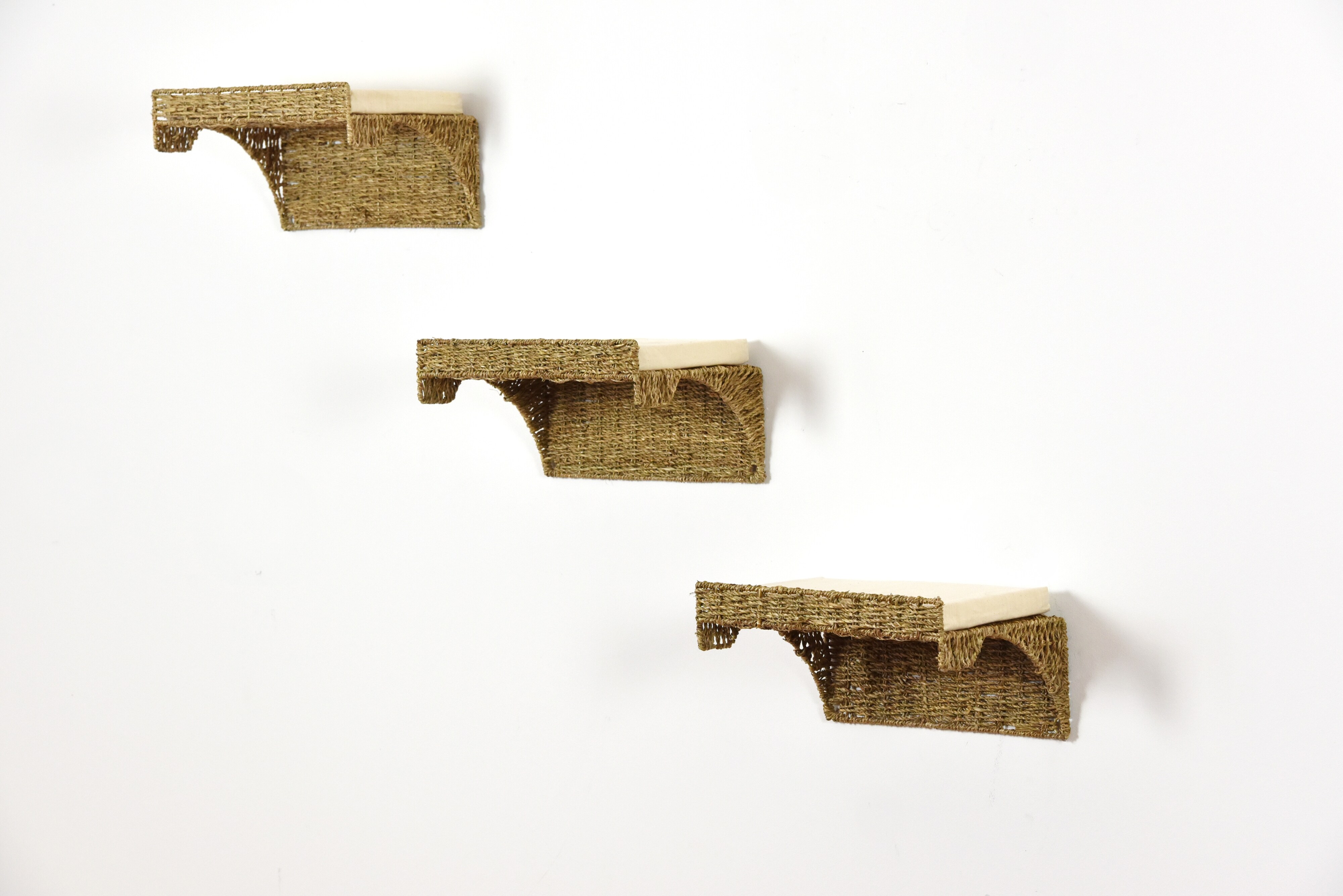 Rohrschneider Wandmulde Seegras schwarz 3er Set 