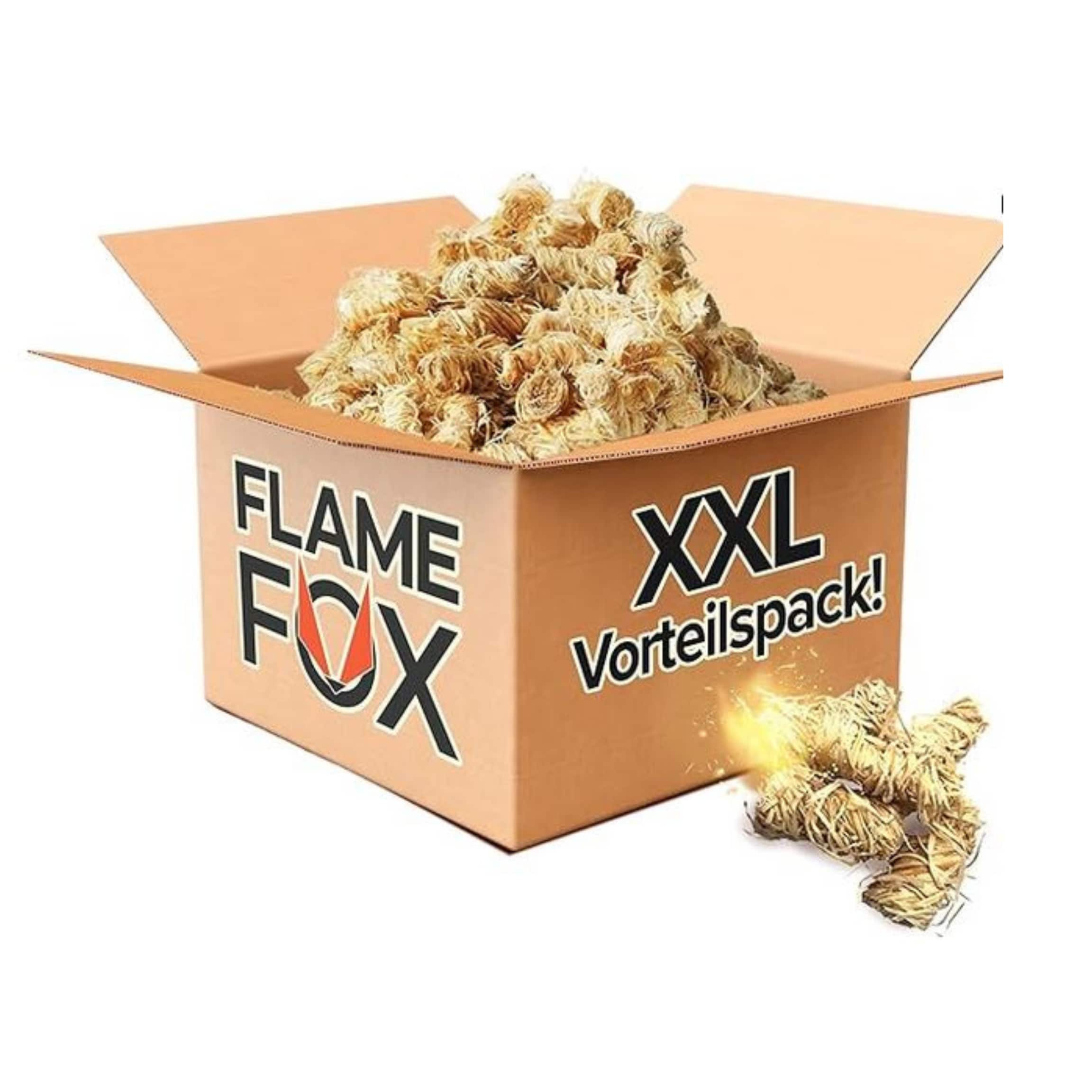 Flame Fox Anz&uuml;ndwolle Kaminanz&uuml;nder Brennwolle in versch. Gr&ouml;&szlig;en 