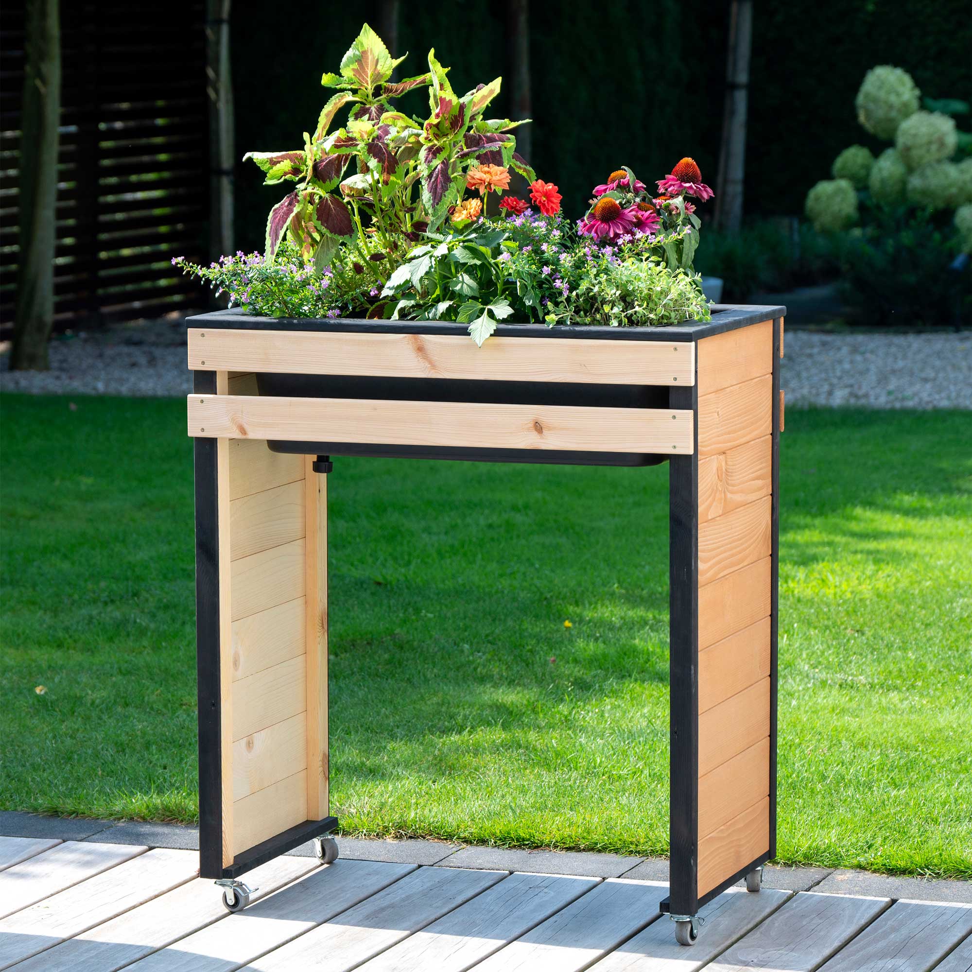 dobar Hochbeet "Wheely" auf Rollen Gr. M 