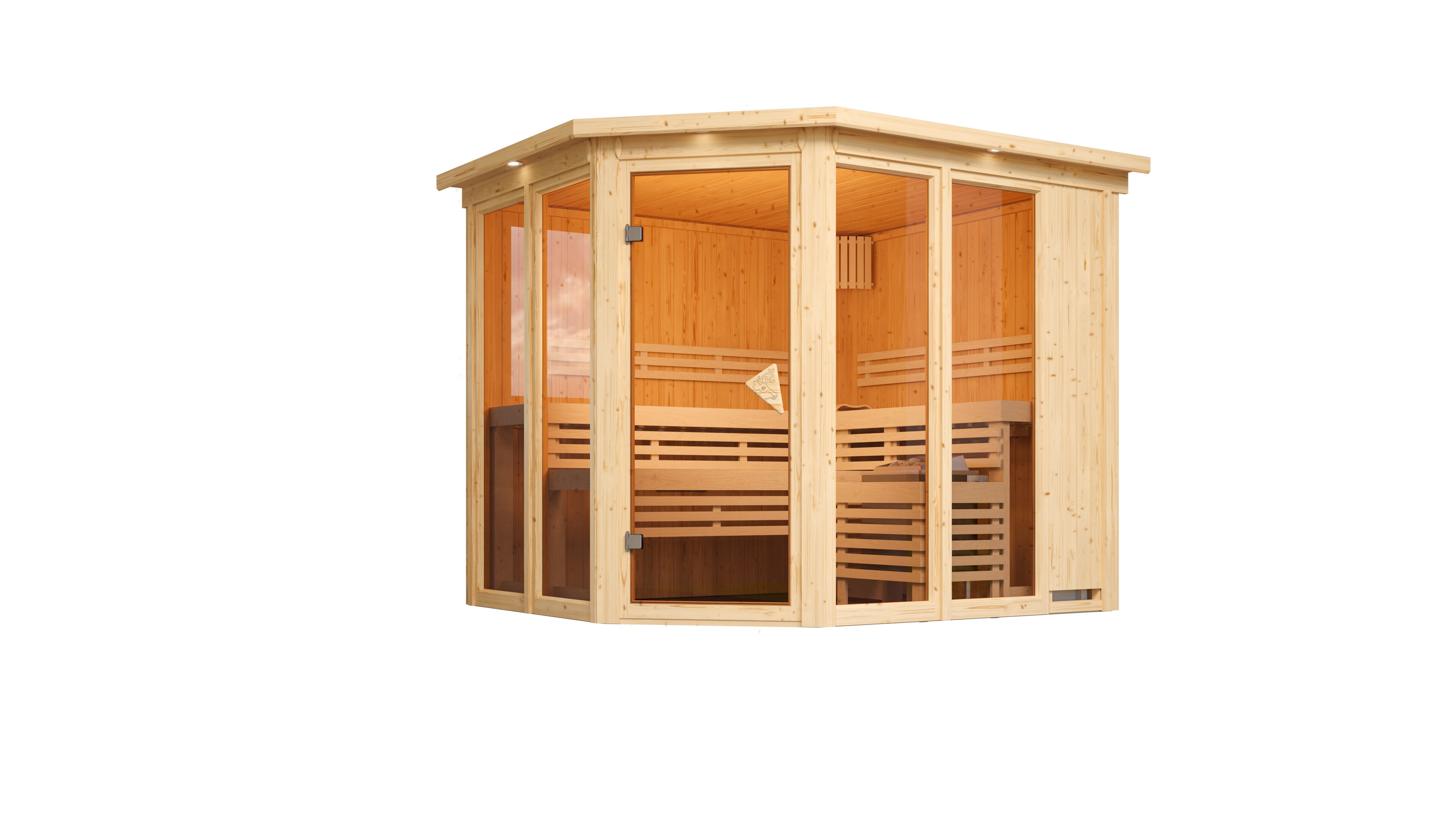 Karibu Innensauna Esma inkl. Saunaofen 9kW integr. Steuerung 