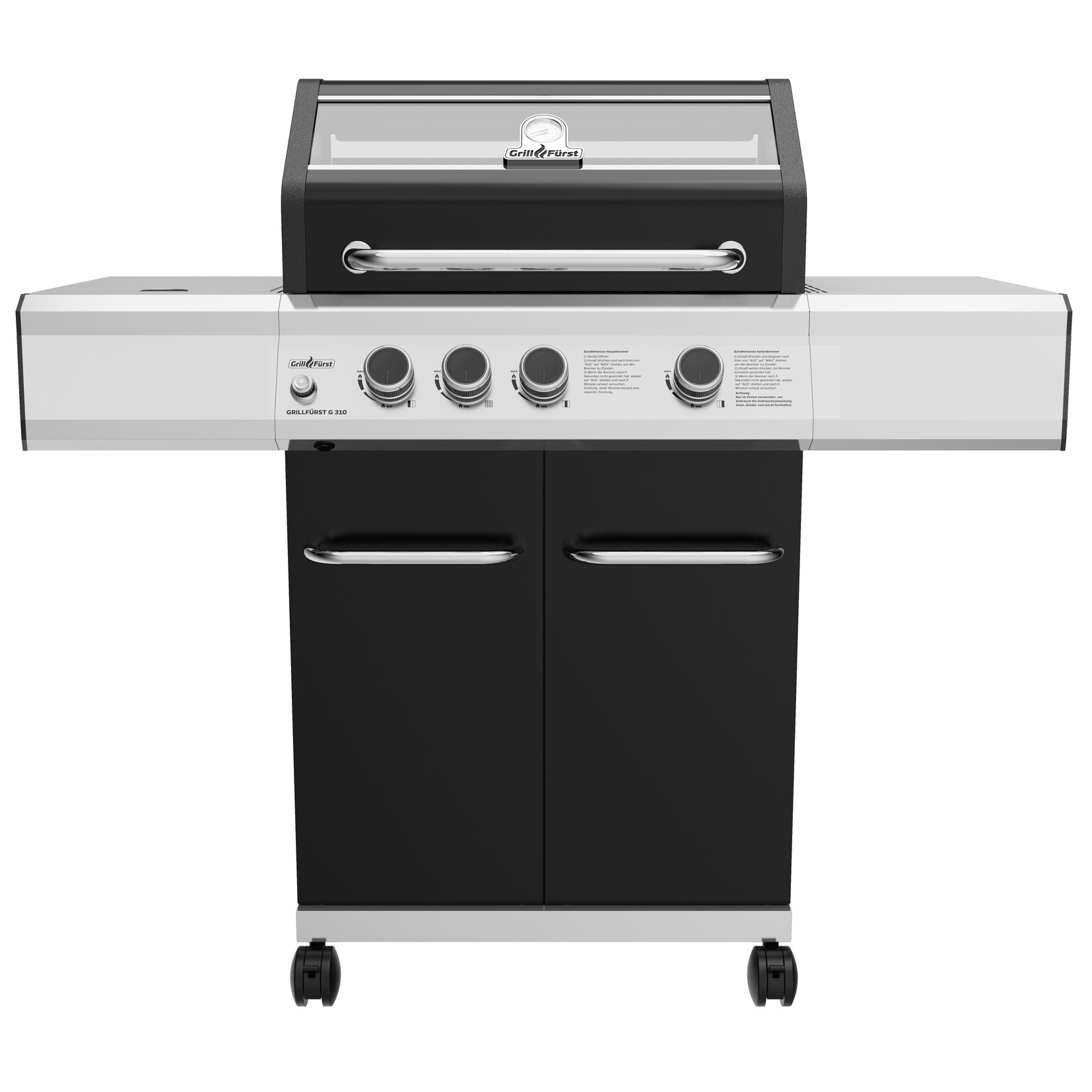 G 3-Brenner Gasgrill - Gusseisenrostes
