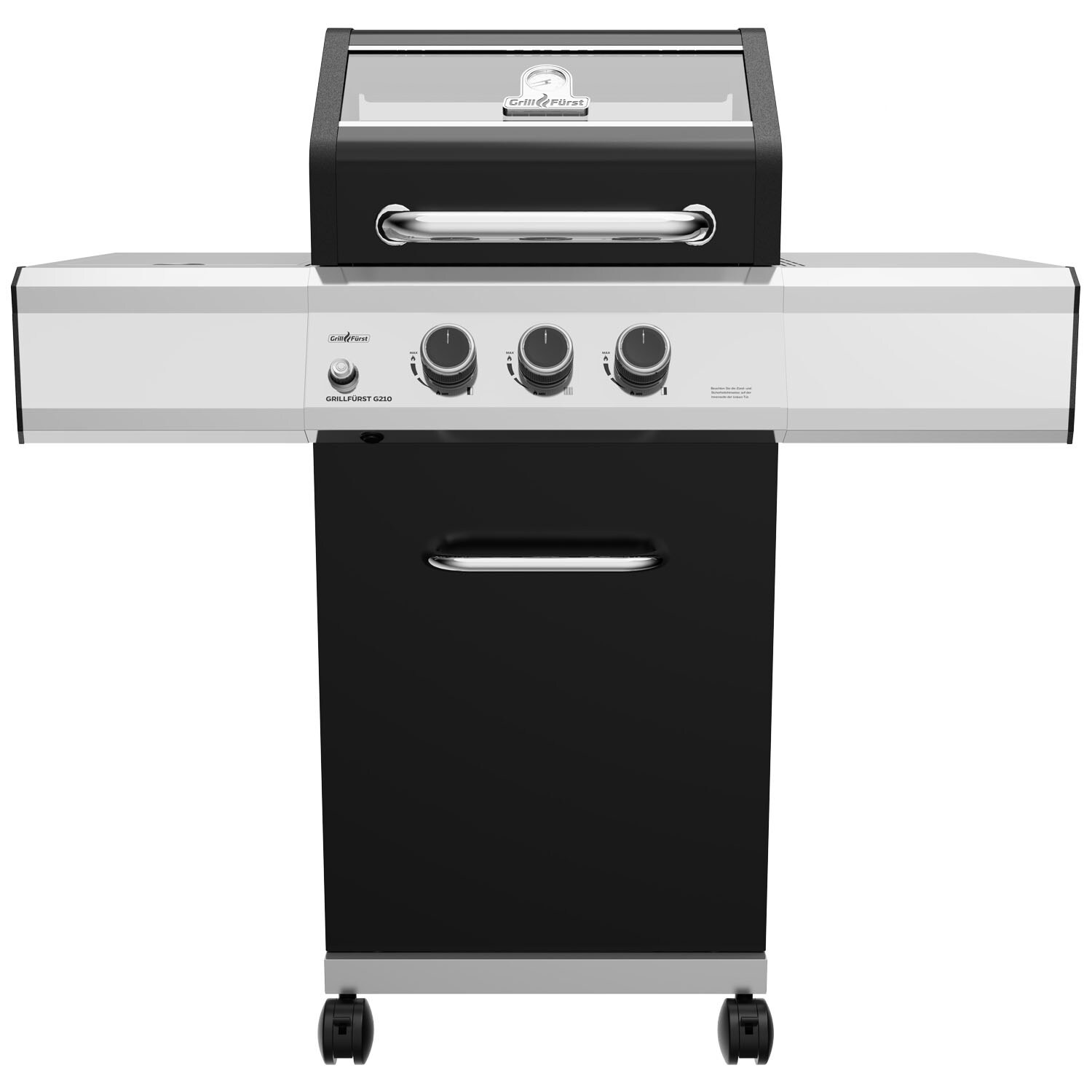 G210E 2-Brenner Gasgrill mit Hochtemperaturbrenner und Edelstahl Rosten
