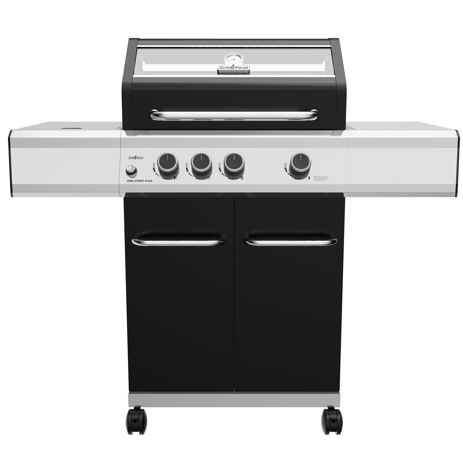 Grillf&uuml;rst G310E 3-Brenner Gasgrill mit Hochtemperaturbrenner und Edelstahl Rosten 