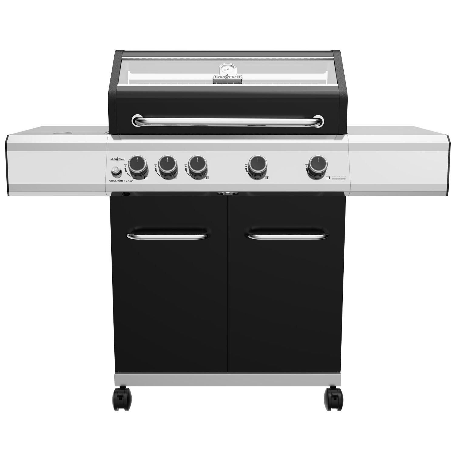 Grillf&uuml;rst G410E 4-Brenner Gasgrill mit Hochtemperaturbrenner und Edelstahl Rosten 