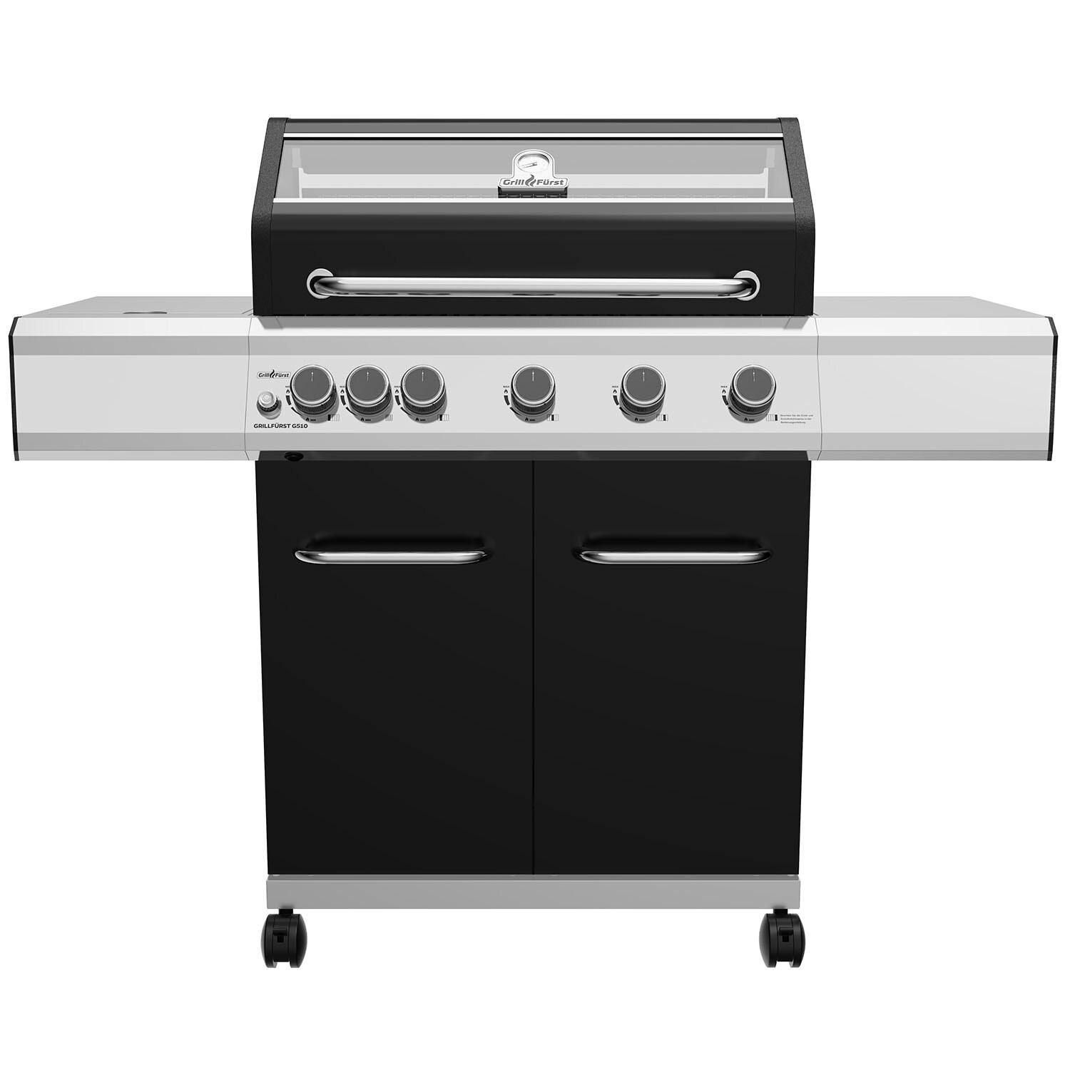Grillf&uuml;rst G510E 5-Brenner Gasgrill mit Hochtemperaturbrenner und Edelstahl Rosten 