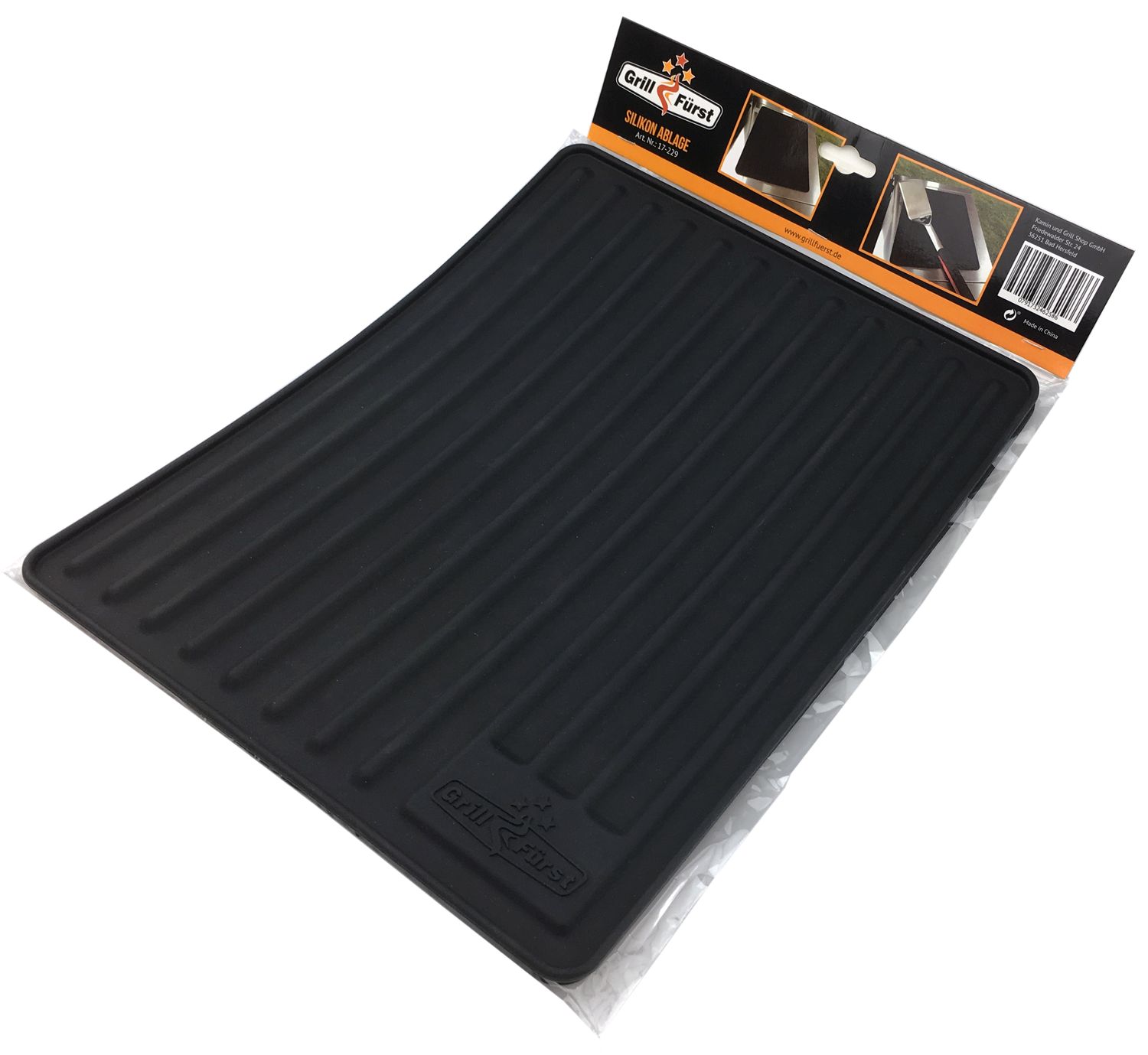 Grillf&uuml;rst Besteckablage / Untersetzer Silikon 35 x 28 cm 