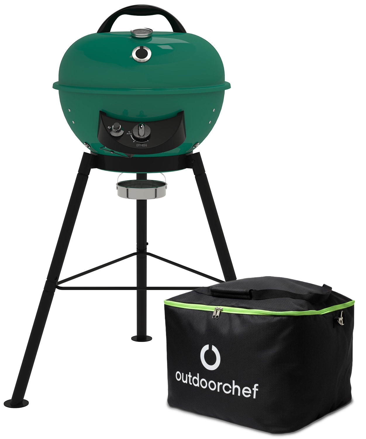 Outdoorchef City Gasgrill 420 G SE Green mit Tasche 