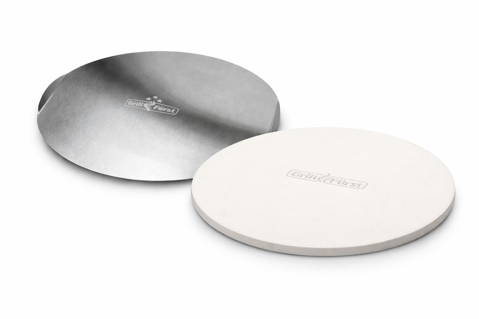 Grillf&uuml;rst Pizza Starter Set Grill Pizzastein und Edelstahlblech 