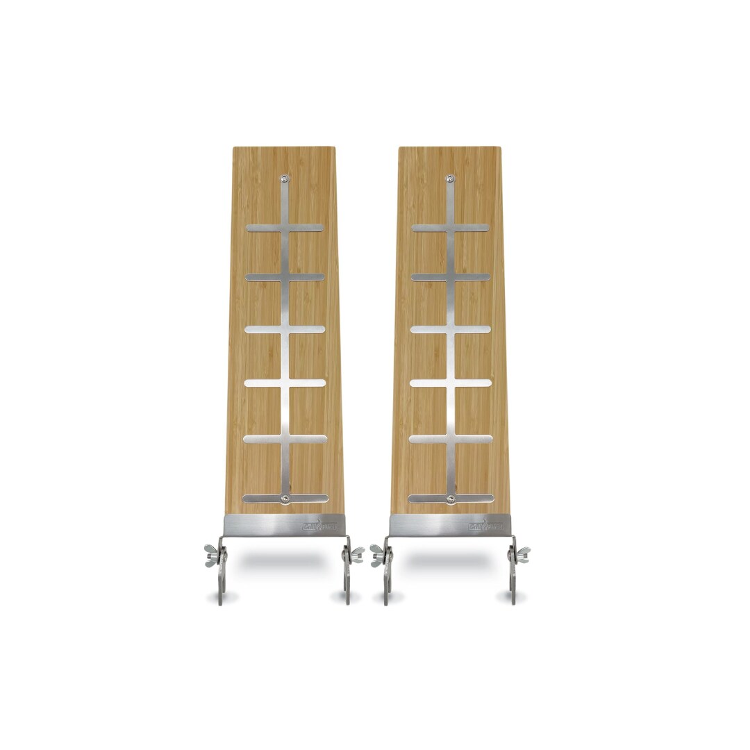 Flammlachsbrett Bambus - 140 mm - Schraub-Variante 2er Set