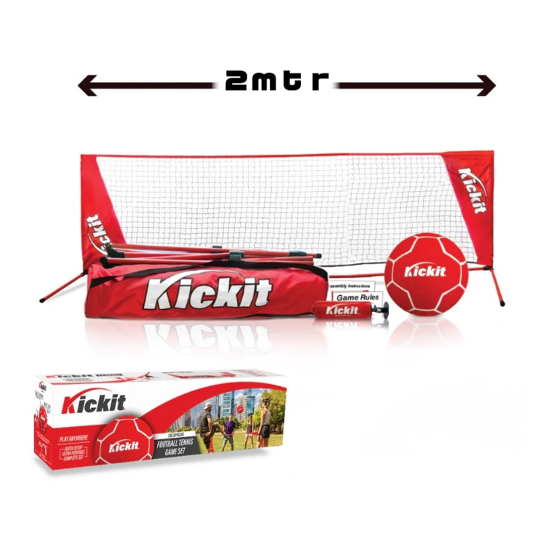 Kickit Fu&szlig;ball Tennis Game Set Netzbreite 2 m inkl. Pumpe u. Tasche 