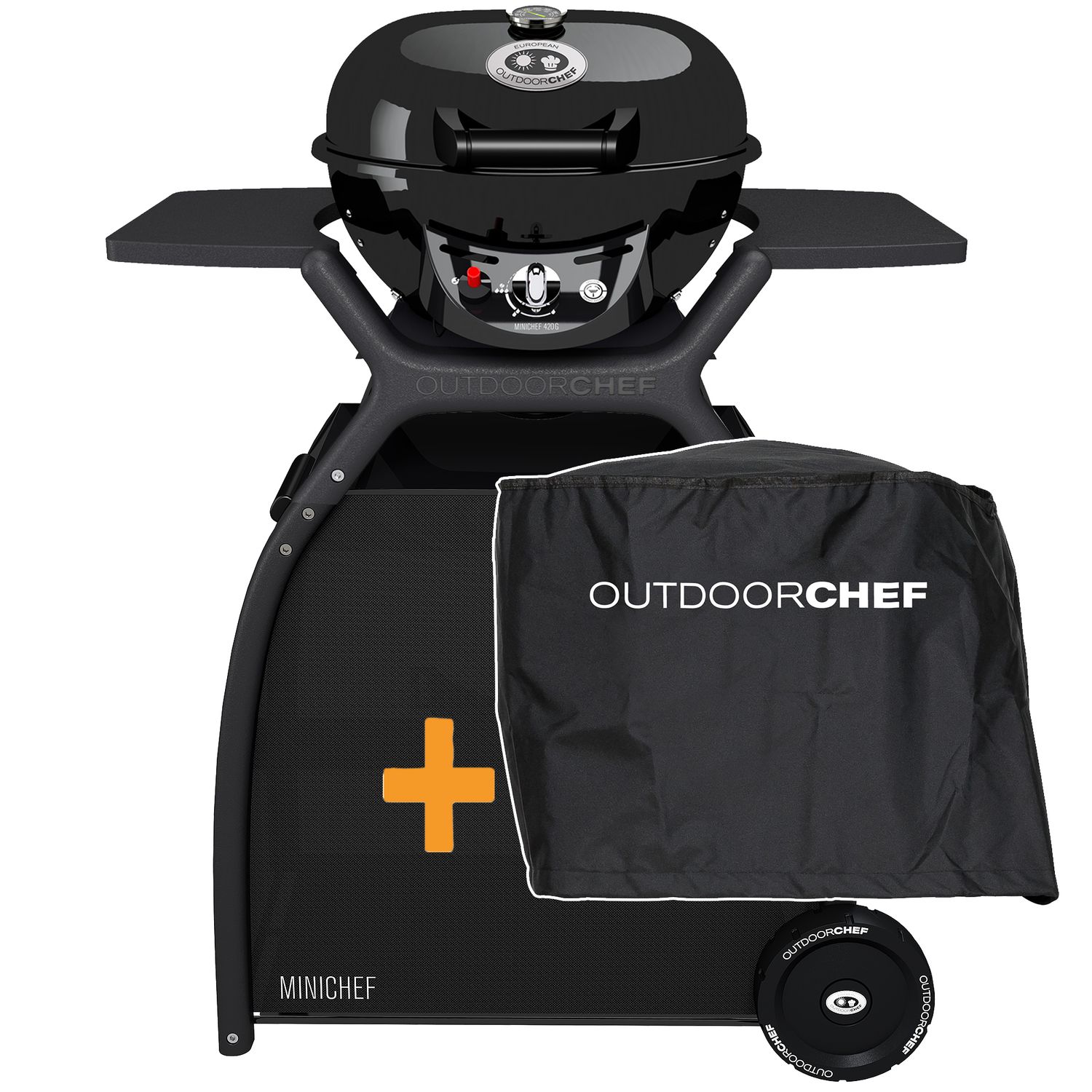 Outdoorchef Minichef 420 G Gas - X-DEAL inkl. Unterwagen und Abdeckhaube 