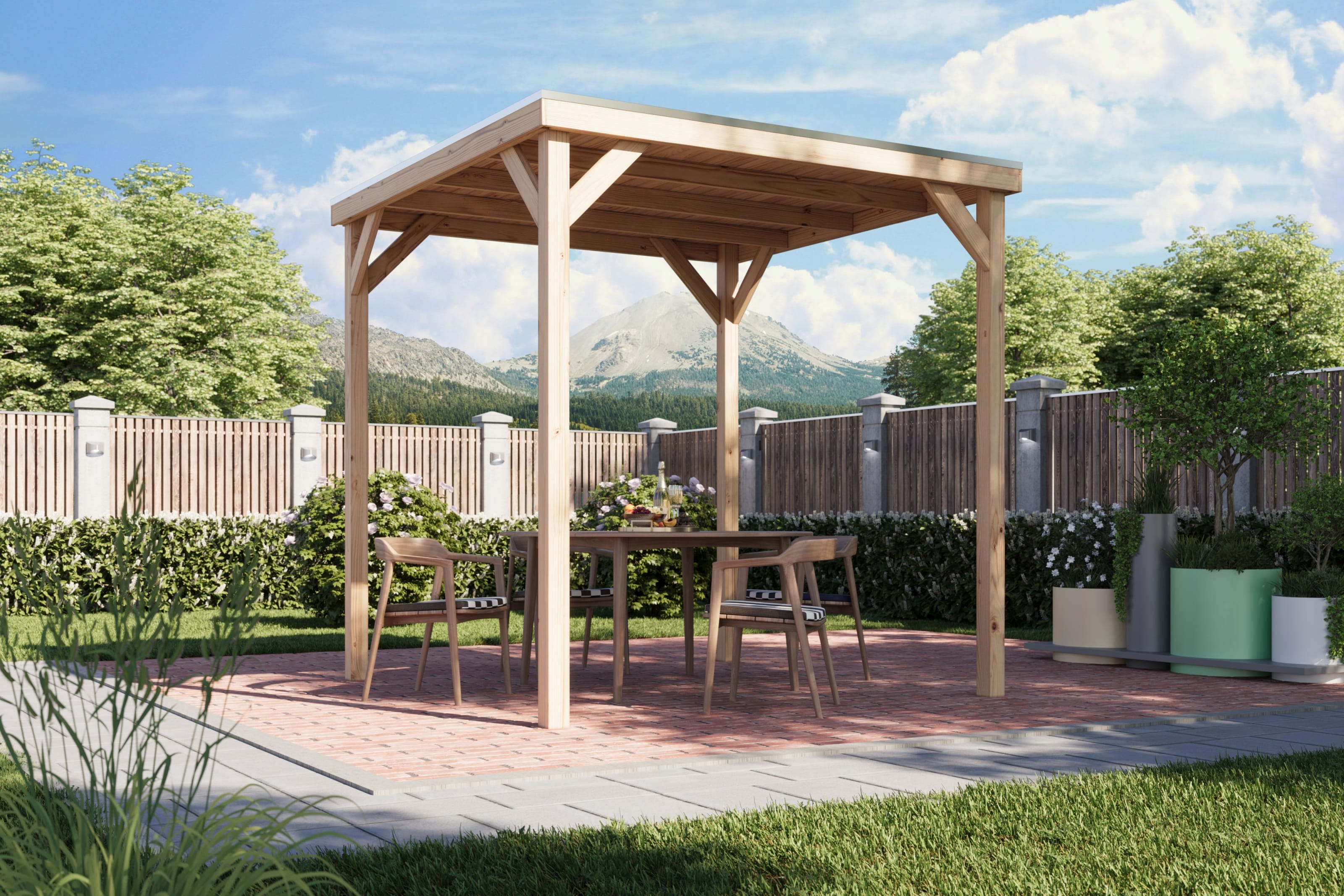 Karibu Grillunterstand Rocky Pavillon 