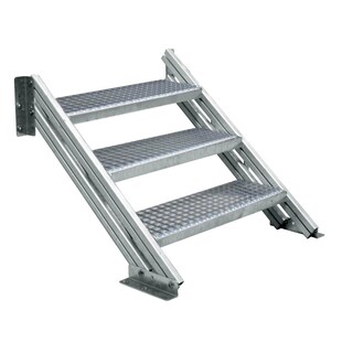 Treba Alaska Außentreppe, 3 Gitterroststufen, 1000 mm 