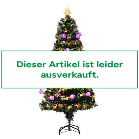 HOMCOM Künstlicher Weihnachtsbaum mit LED Beleuchtung grün 60 x 150 cm (ØxH) | Tannenbaum Christbaum Xmas tree Weihnachtsdeko 
