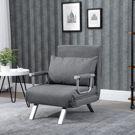 Sofa, x 3 65L cm in online grau Liege x 1 80H Marktkauf oder 69B HOMCOM | bestellen Schlafsofa Sessel bei