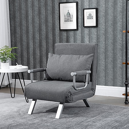 HOMCOM Schlafsofa 3 in 1 Sofa, Sessel oder Liege grau 65L x 69B x 80H cm |  bei Marktkauf online bestellen